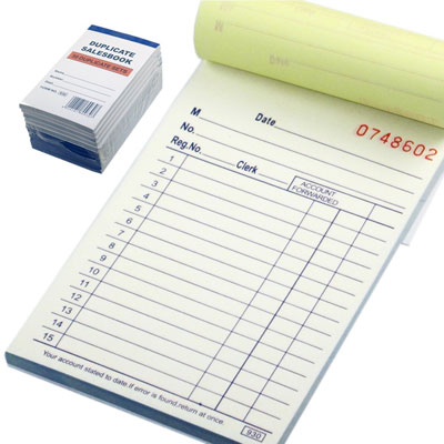 invoice receipt books limerick